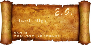 Erhardt Olga névjegykártya